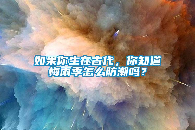 如果你生在古代，你知道梅雨季怎么防潮吗？