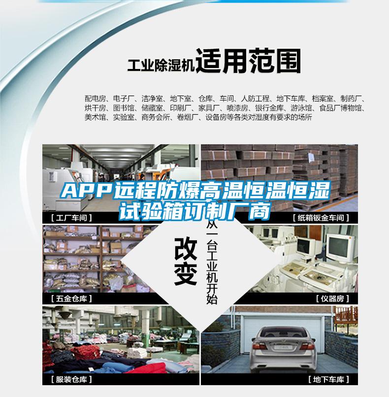 APP远程防爆高温恒温恒湿试验箱订制厂商