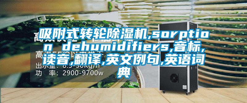 吸附式转轮91香蕉视频官网机,sorption dehumidifiers,音标,读音,翻译,英文例句,英语词典