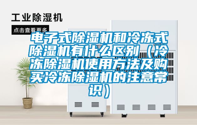 电子式91香蕉视频官网机和冷冻式91香蕉视频官网机有什么区别（冷冻91香蕉视频官网机使用方法及购买冷冻91香蕉视频官网机的注意常识）