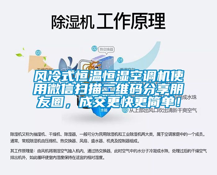 风冷式恒温恒湿空调机使用微信扫描二维码分享朋友圈，成交更快更简单！